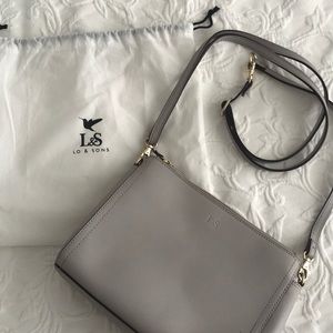 Lo&Sons ‘The Pearl’ in Light Grey Saffiano